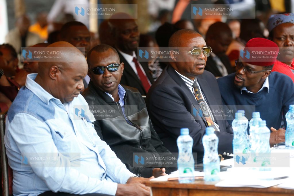 Soy MP Caleb Kositany, Kapseret MP Oscar Sudi, and Bahati MP Kimani Ngunjiri