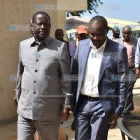 ODM leader Raila Odinga arrives for the National Executive Council (NEC) meeting