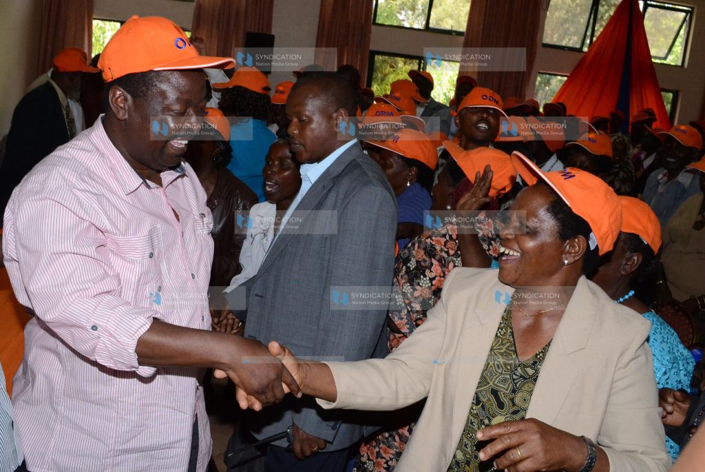 Deputy Prime Minister Musalia Mudavadi greets ODM delegates