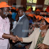 Deputy Prime Minister Musalia Mudavadi greets ODM delegates