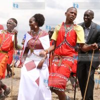 Narok Woman Representative Roselinda Soipan Tuya and Narok West MP Patrick Ole Ntutu
