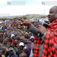 Bomet Governor Isaac Ruto addresses his supporters