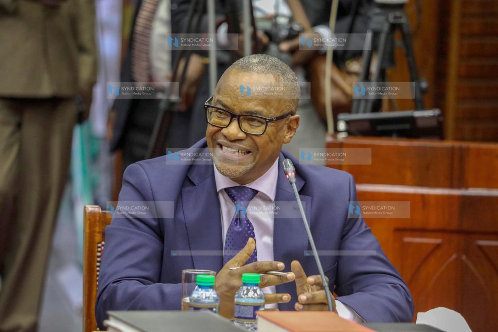 Cabinet Secretary nominee for lands, housing, and urban development Zacharia Njeru