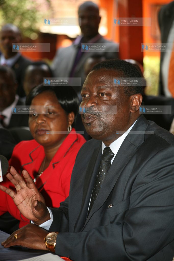 ODM party deputy leader Musalia Mudavadi and member Margaret Wanjiru