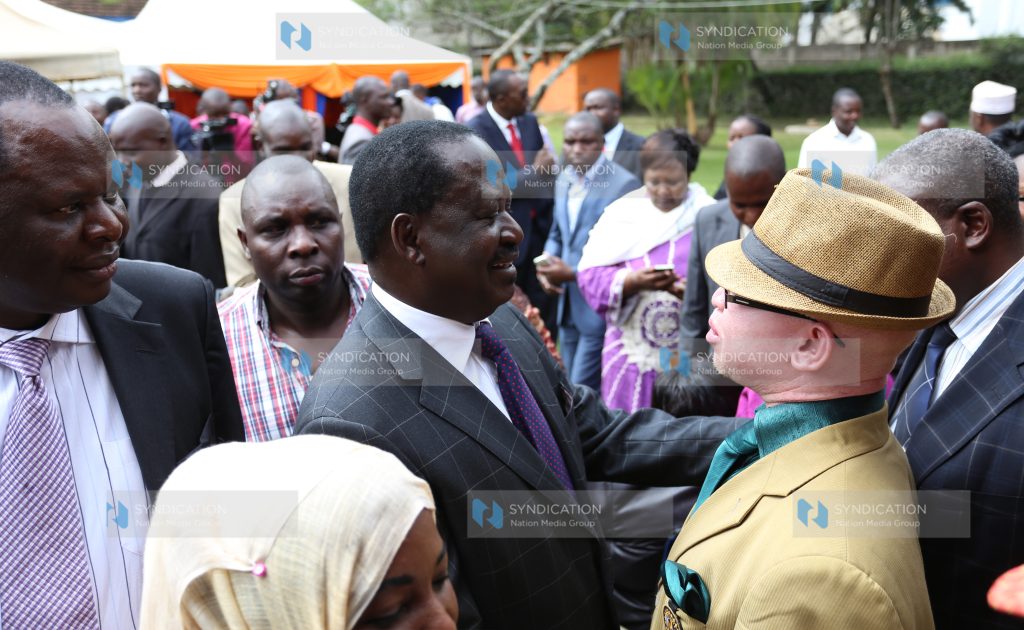 ODM party leader Raila Odinga meets Nominated MP Isaac Mwaura