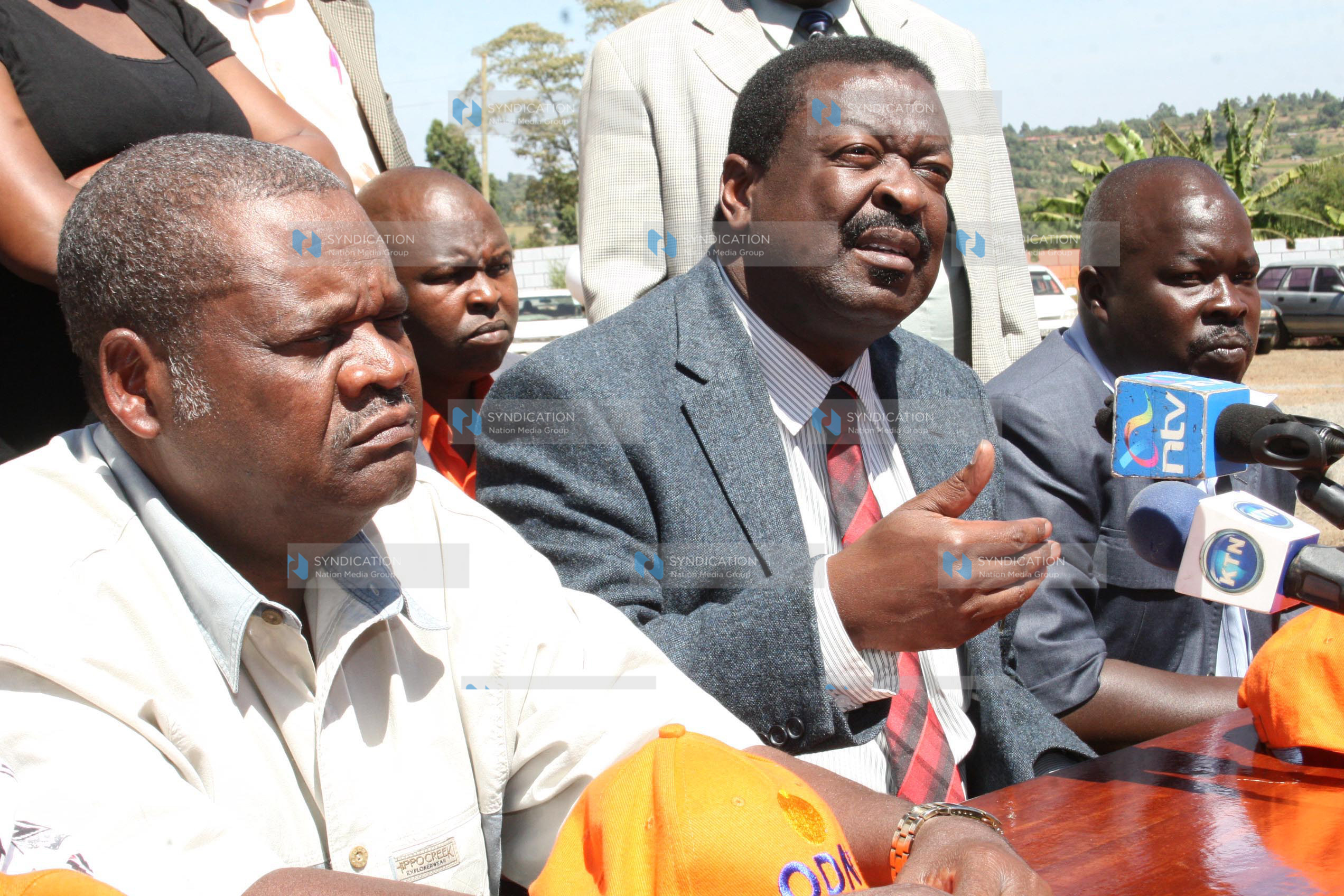Deputy Prime Minister Musalia Mudavadi, accompanied by Lurambi MP Manyala Keya, Jacob Keino