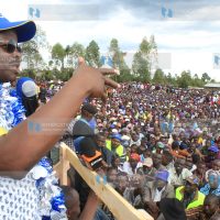 Bomet Governor Isaac Ruto addresses a rally