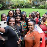 Women leaders and businesswomen from the larger Maasai community