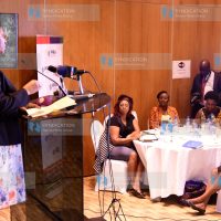 Public Service Youth and Gender Affairs Prof. Margaret Kobia addressing the first Supplier Diversity Summit