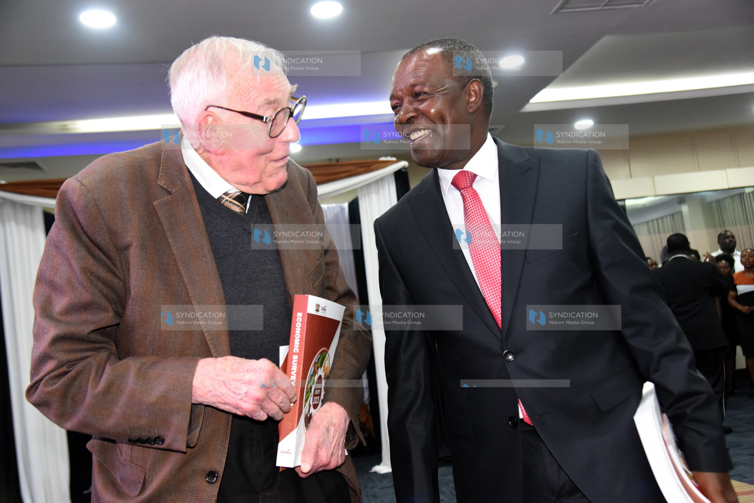 The National Treasury and Economic Planning Cabinet Secretary Prof. Njuguna Ndung’u with Economist Terry Ryan