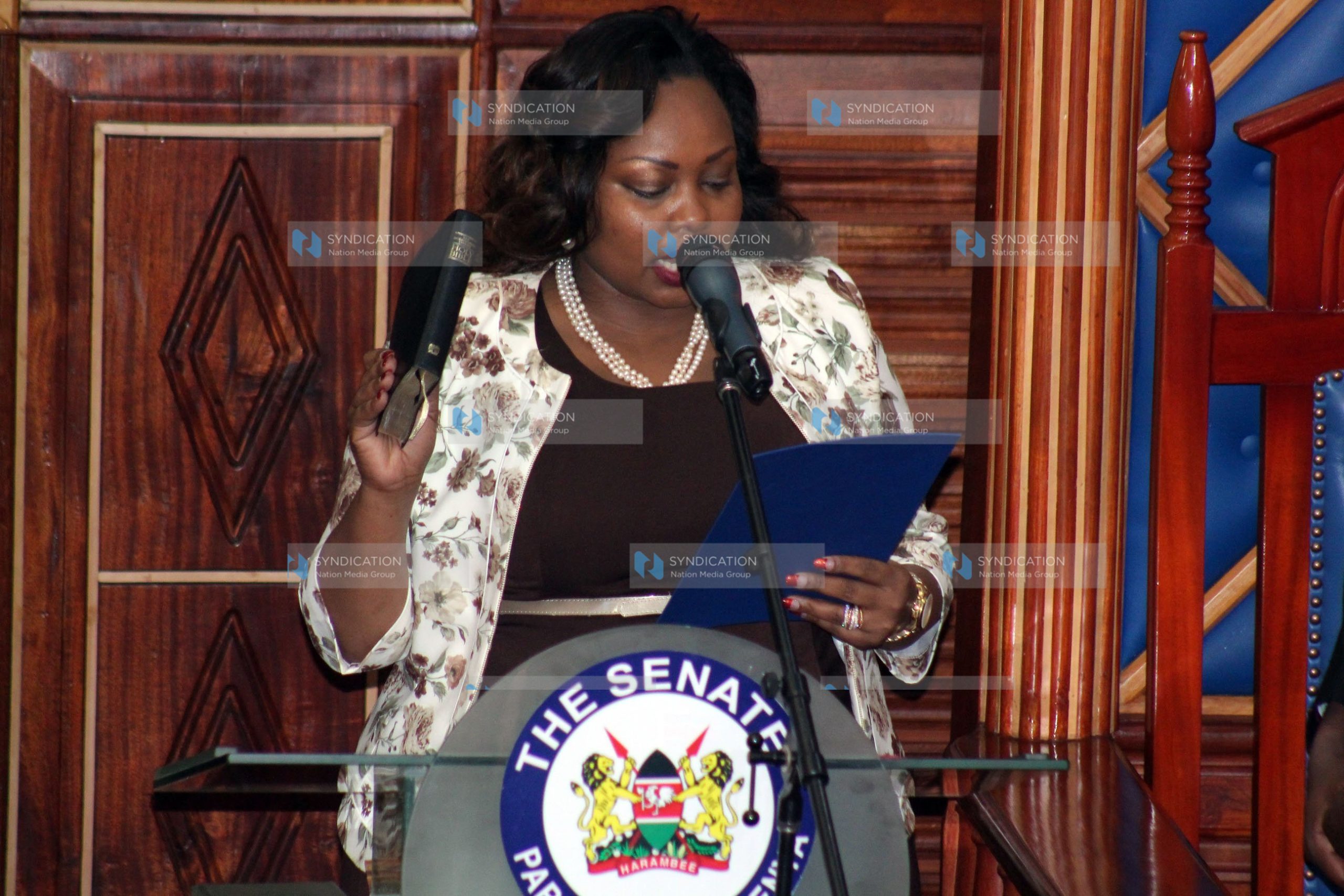 Nominated Senator Millicent Omanga