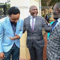 Cabinet Secretary for Roads, Transport, and Public Works Kipchumba Murkomen, Kiambu Senator Karungo wa Thang’wa, and Nyandarua Senator John Methu