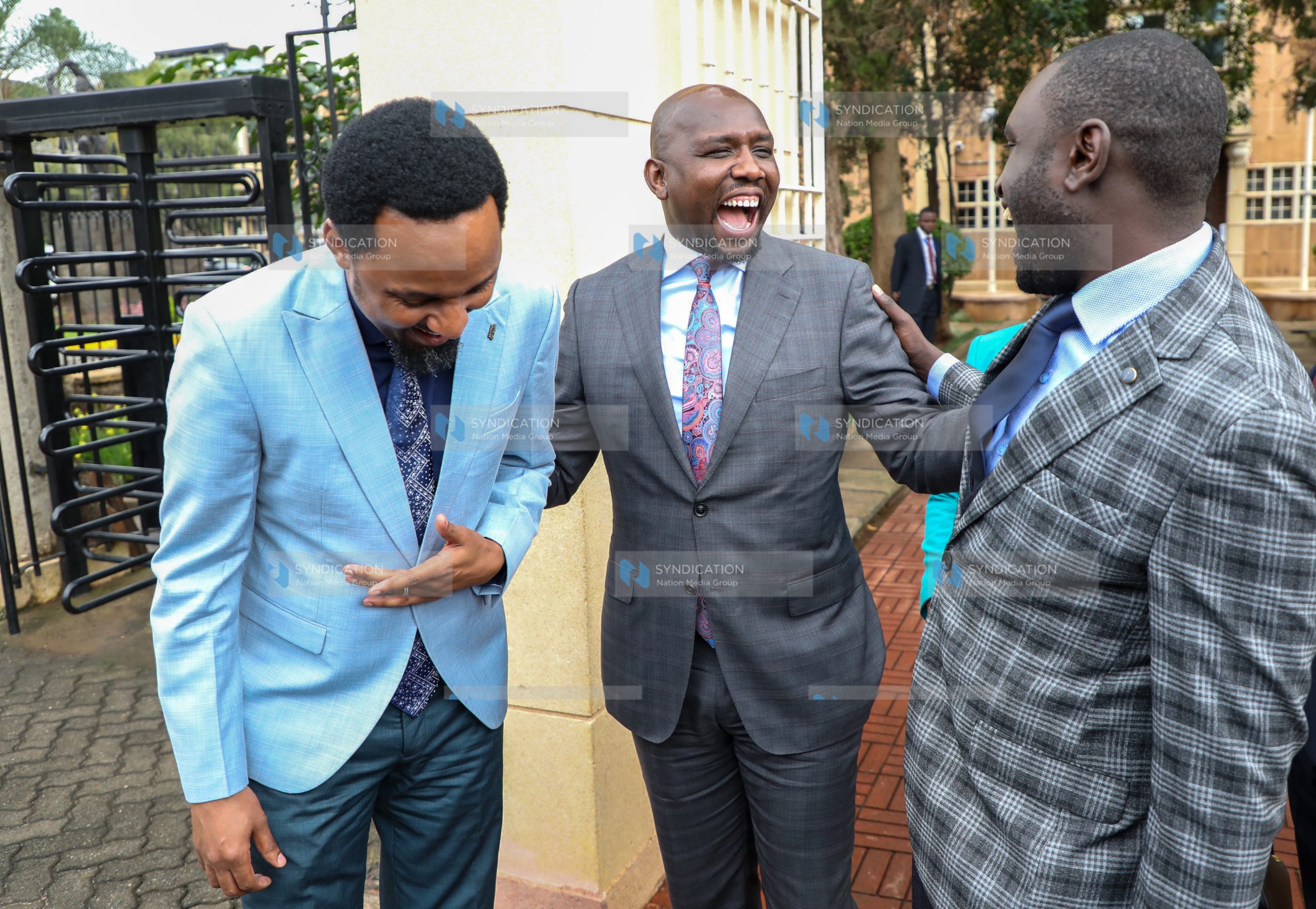 Cabinet Secretary for Roads, Transport, and Public Works Kipchumba Murkomen, Kiambu Senator Karungo wa Thang’wa, and Nyandarua Senator John Methu