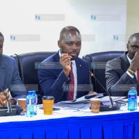 Chairperson Public Accounts Committee Otieno Kajwang and members Edwin Sifuna and John Muhia Methu