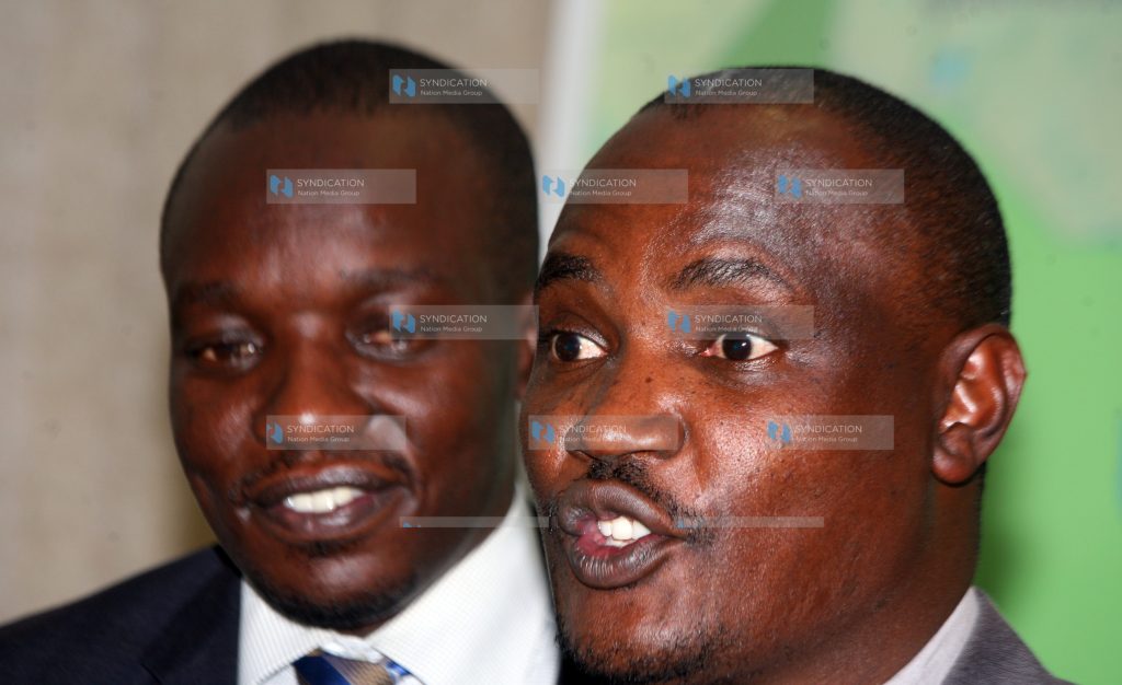ODM National Chairman John Mbadi and Dagoretti North MP Simba Arati