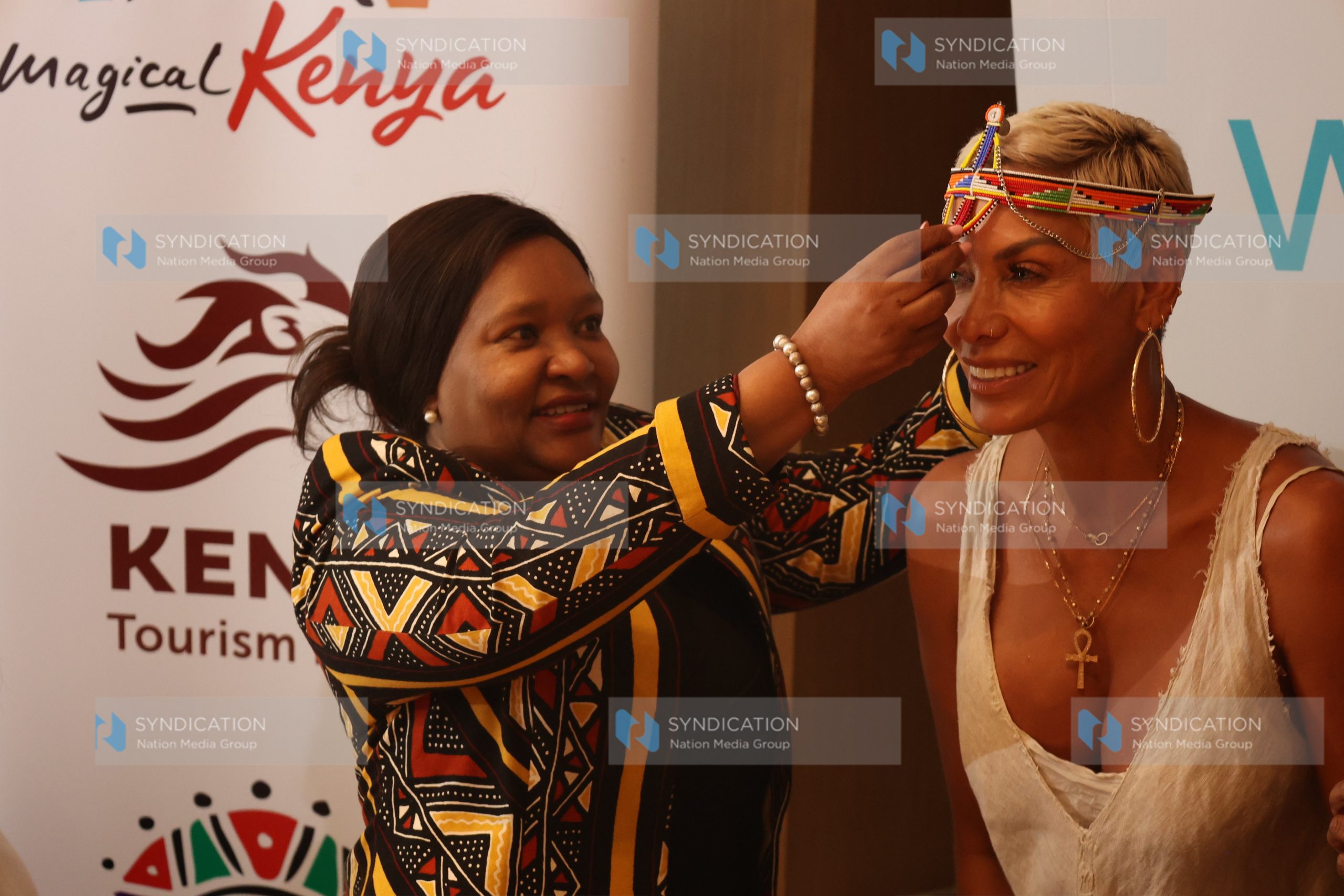 CS for Tourism Rebecca Miano and model and actor Nicole Murphy at JW Marriot