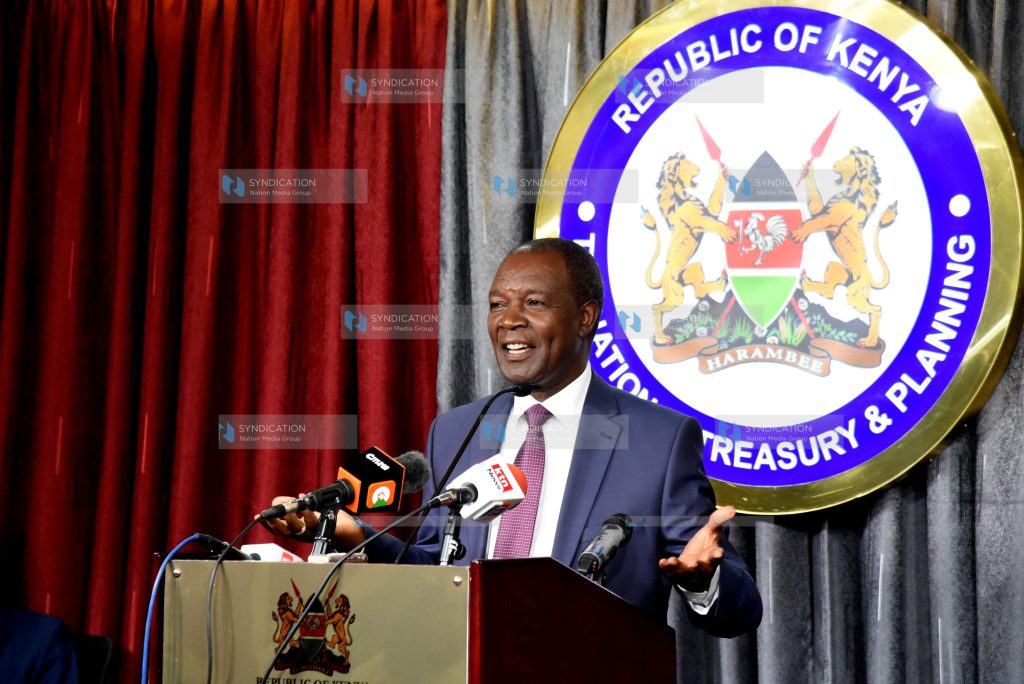 National Treasury and Economic Planning Cabinet Secretary Prof Njuguna Ndung'u