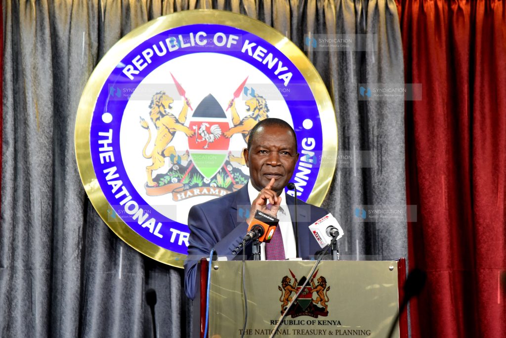 National Treasury and Economic Planning Cabinet Secretary Prof Njuguna Ndung'u