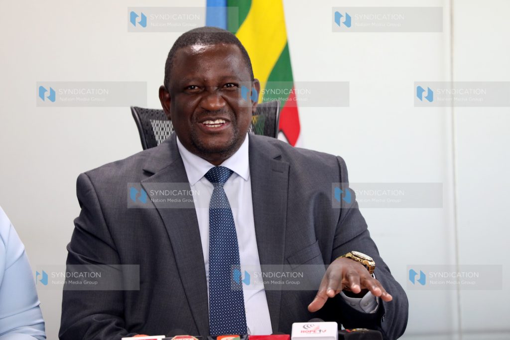 Investments, Trade and Industry Cabinet Secretary Salim Mvurya