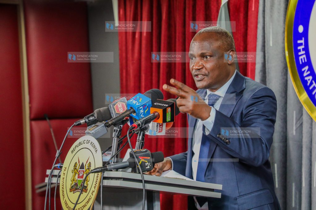 National Treasury and Economic Planning Cabinet Secretary John Mbadi