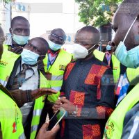 ICT CS Joe Mucheru engages with members of the Boda Boda Safety Association of Kenya