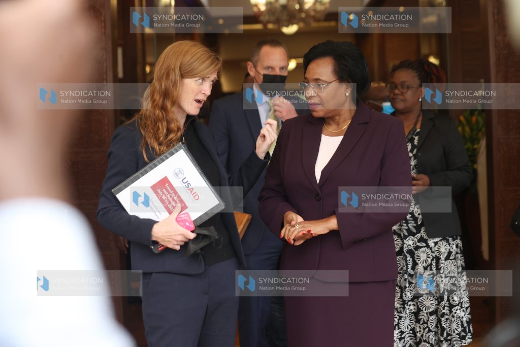 USAID Administrator Samantha Power and Kenya’s CS for Ministry of Public Service and Gender Margaret Kobia