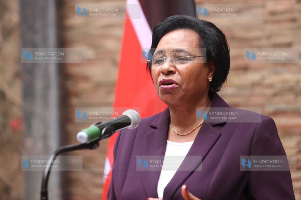 Kenya’s Cabinet Secretary for Ministry of Public Service and Gender Margaret Kobia