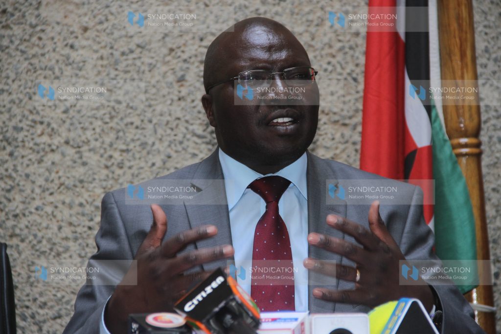 Cabinet Secretary Ministry of Water and Sanitation Simon Chelugui