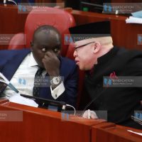Nominated Senator Isaac Mwaura and Nandi Senator Samson Cherargei
