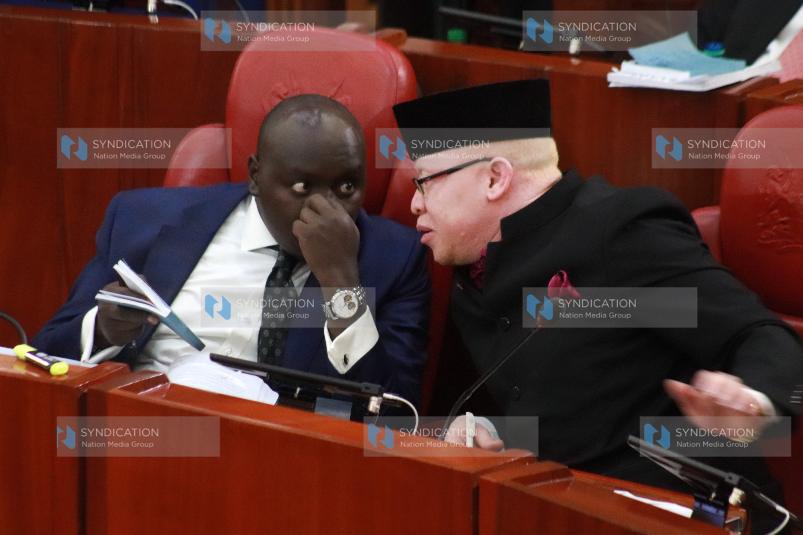 Nominated Senator Isaac Mwaura and Nandi Senator Samson Cherargei