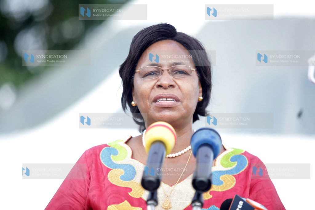 Prof Margaret Kobia, the Cabinet Secretary, Ministry of Public Service and Gender