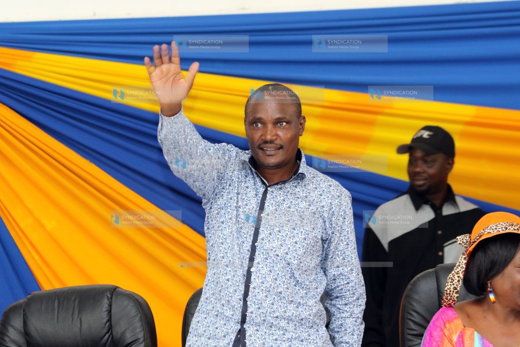 ODM Chairman John Mbadi waves during National Women Congress