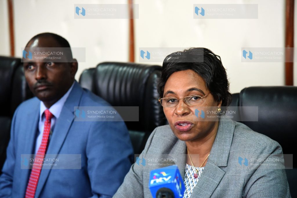 Public Service, Youth and Gender Affairs CS Margaret Kobia and Labour and Social Protection Cabinet Secretary Ukur Yatani
