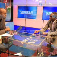 NTV's Larry Madowo interviewing Independent Electoral and Boundaries Commission (IEBC) CEO Ezra Chiloba