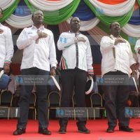 A rally at Kapsabet Show Grounds