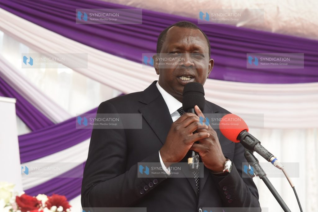 Kapseret MP Oscar Sudi during the funeral service of the late Mzee Chirchir Masit