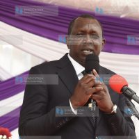 Kapseret MP Oscar Sudi during the funeral service of the late Mzee Chirchir Masit
