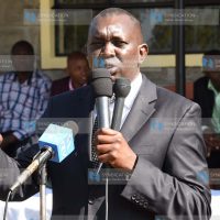 Kapseret MP Oscar Sudi during the opening of a tuition block at St. Ann's School