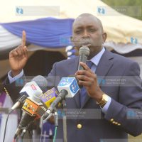 Kapseret MP Oscar Sudi addresses mourners