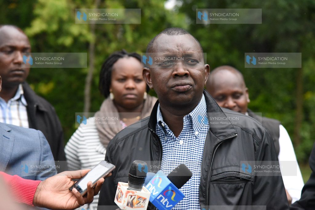 Kapseret MP Oscar Sudi during a press conference at his home