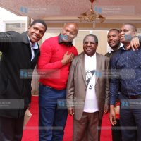 Embu Governor Martin Wambora poses for a selfie with officials of Embu Rugby FC