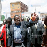 Deputy Prime Minister and Minister for Local Government Musalia Mudavadi and Assistant Minister in the Office of the Prime Minister Alfred Khangati