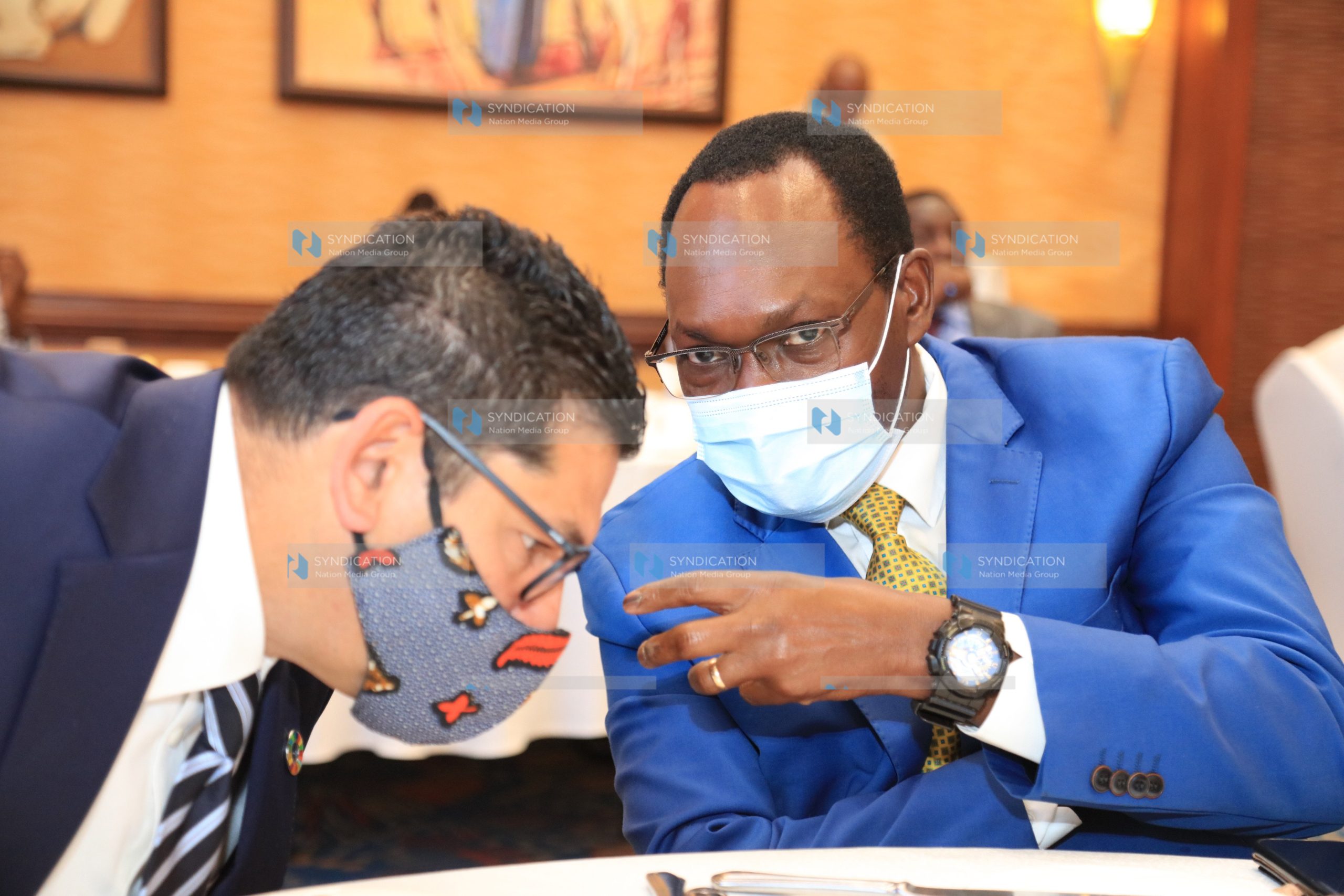 UNDP Resident Representative in Kenya, Walid Badawi with Principal Secretary Ministry of Environment & Forestry Dr. Chris Kiptoo