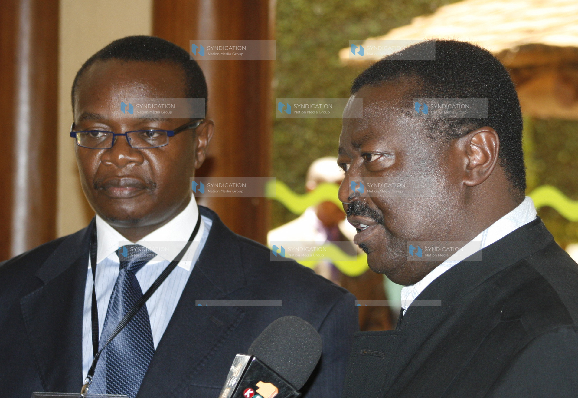 Deputy Prime Minister Musalia Mudavadi and his Fisheries and development counterpart Paul Otuoma
