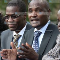 ODM National Chairman John Mbadi together with the party Director of Political Affairs Opiyo Wandayi