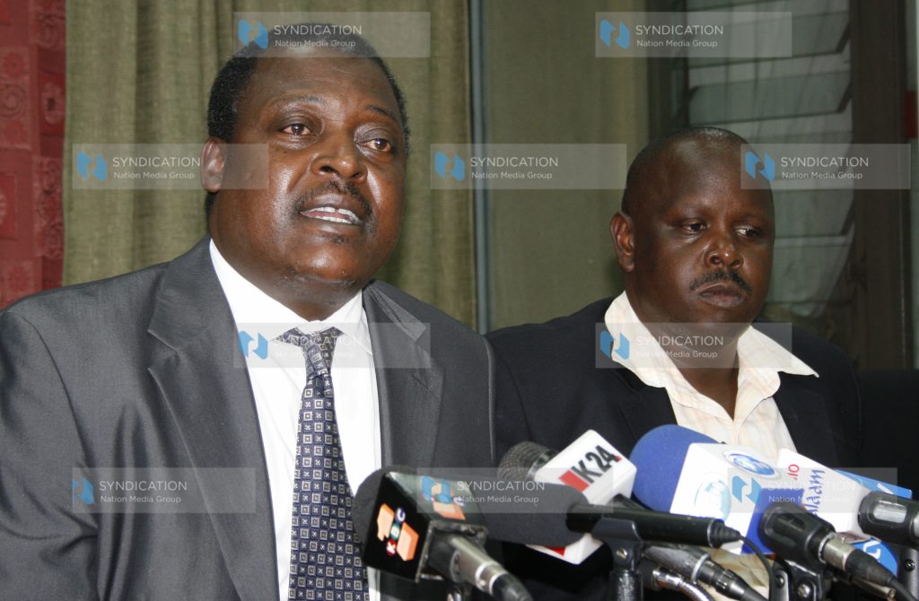 Members of Parliament Cyrus Jirongo and Isaac Ruto
