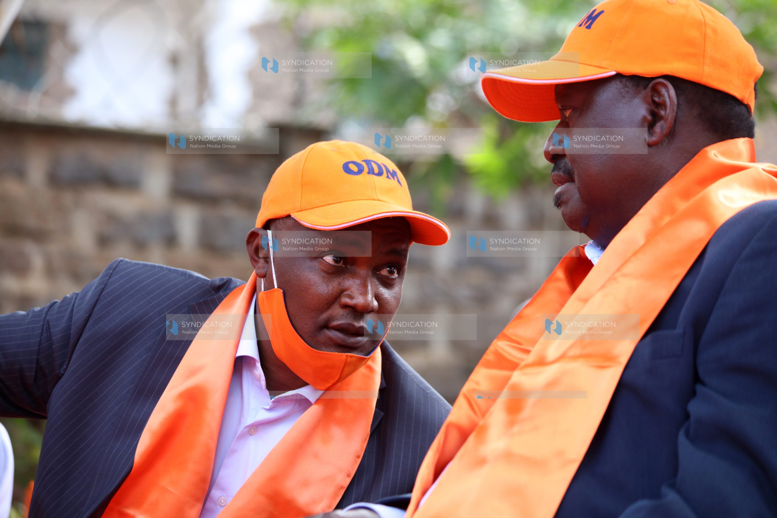 ODM party leader Raila Odinga with the party’s Chairman John Mbadi