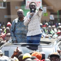 Democracy for the Citizens Party Leader Rigathi Gachagua with Nyandarua Senator John Methu