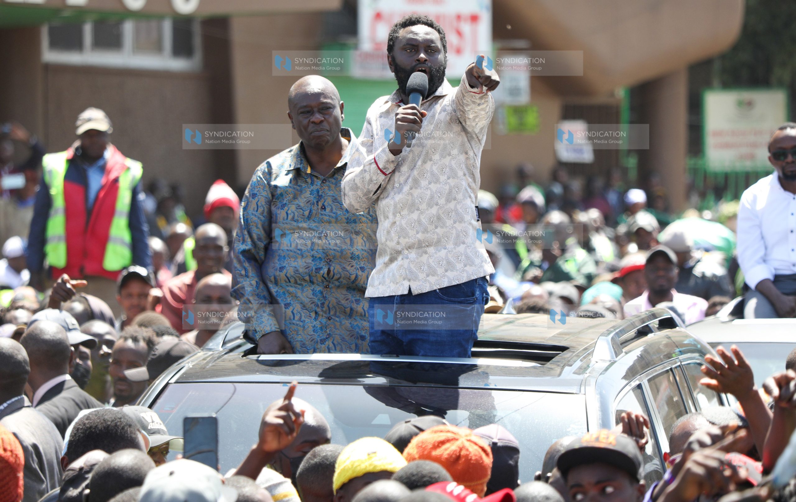 Democracy for the Citizens Party Leader Rigathi Gachagua with Nyandarua Senator John Methu