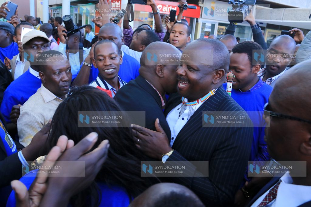 Governor Isaac Ruto is received by his supporters